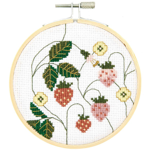 Rico Design Embroidery Kit Counted Cross Stitch Picture Strawberries